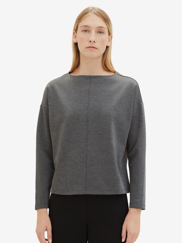 Sweat-shirt TOM TAILOR en gris : devant