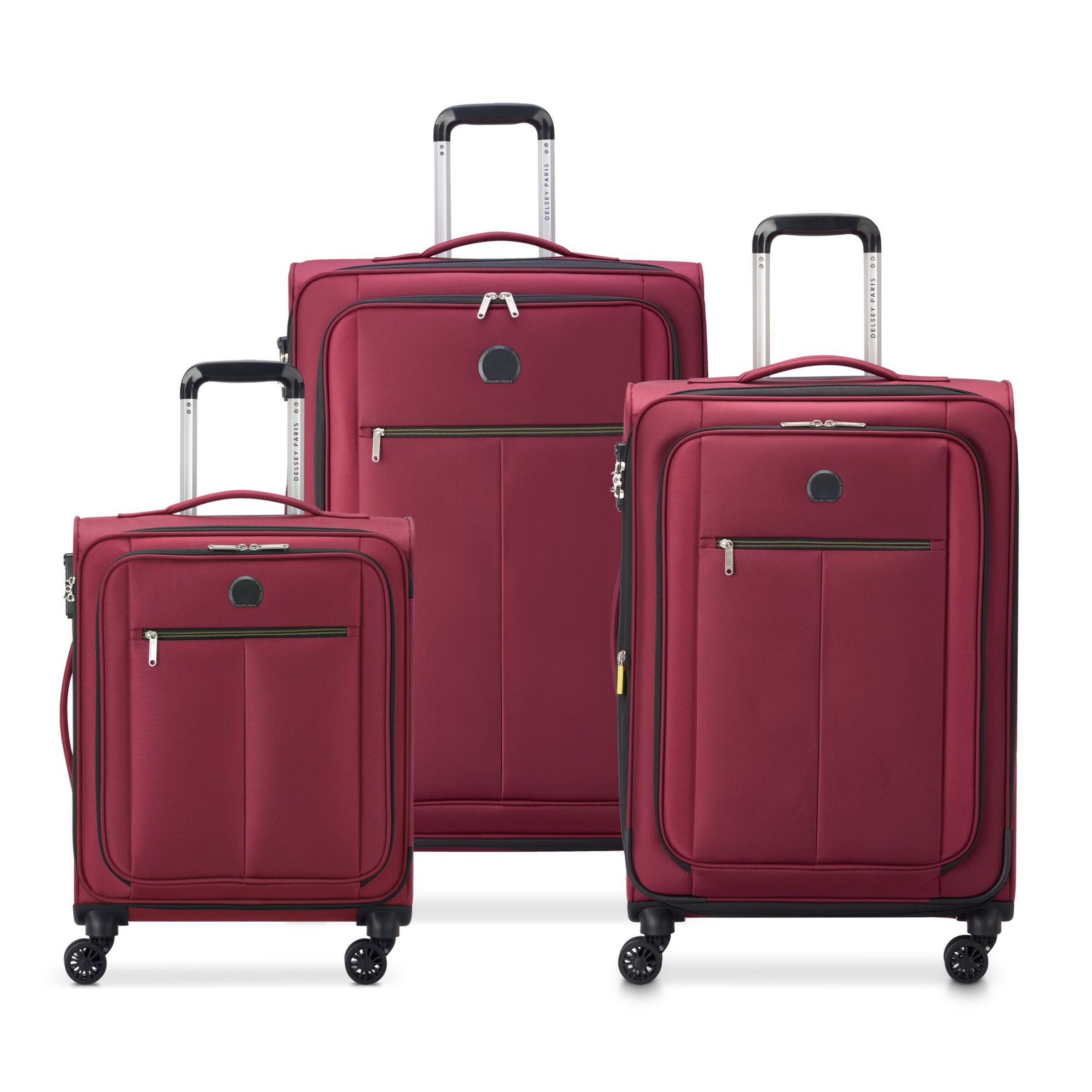 Set di valigie di Delsey Paris in rosso: frontale