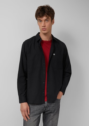 s.Oliver Regular fit Overhemd in Zwart: voorkant