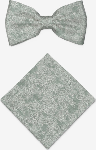 Real Guys Set Fliege mit passendem Einstecktuch in Grün: Vorderseite