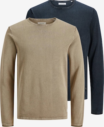 JACK & JONES Sweater 'Leo' in Blue: front