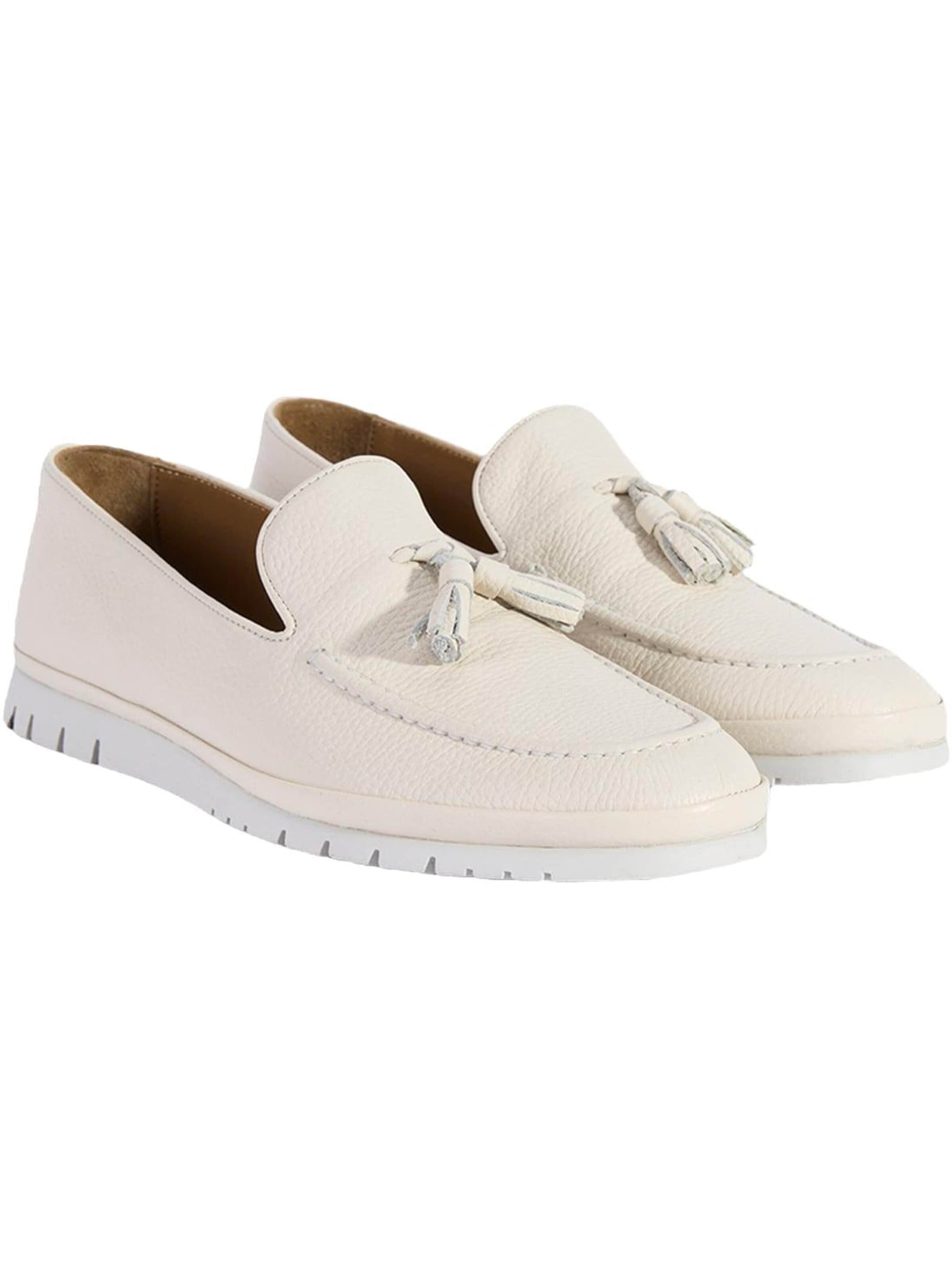 Desa Moccasin 'Quastenloafer' in White: front