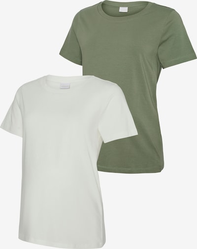 MAMALICIOUS Majica 'MLMIA' u tamno zelena / bijela, Pregled proizvoda