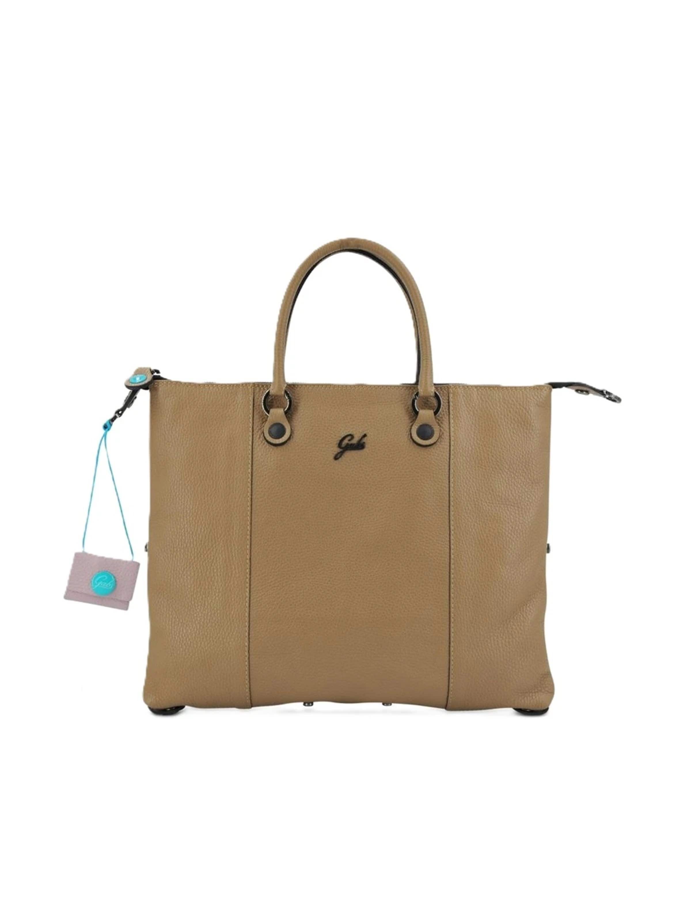 Gabs Handbag 'G3 plus bull black L' in Beige: front