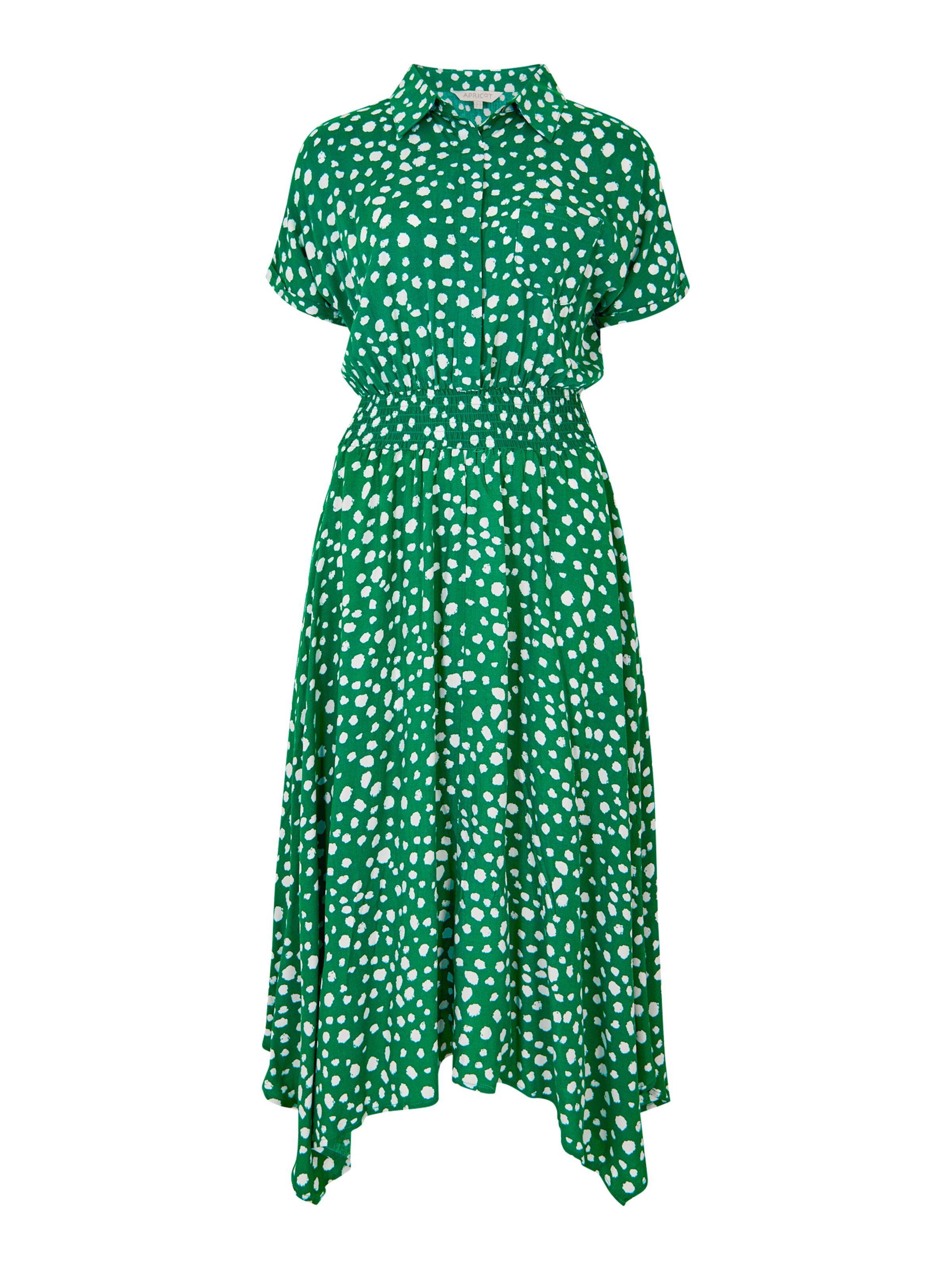 Robe-chemise Apricot en vert : devant