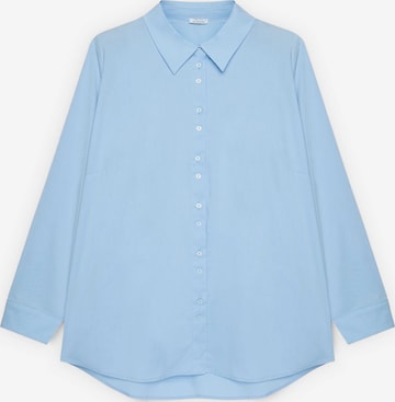 Chemisier Fiorella Rubino en bleu : devant