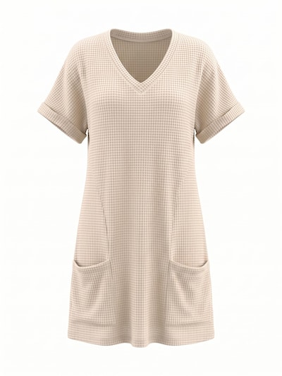 Cupshe Beach Dress 'Walk of Fame Blue Cover-Up Mini Dress' in 44 in White, Item view