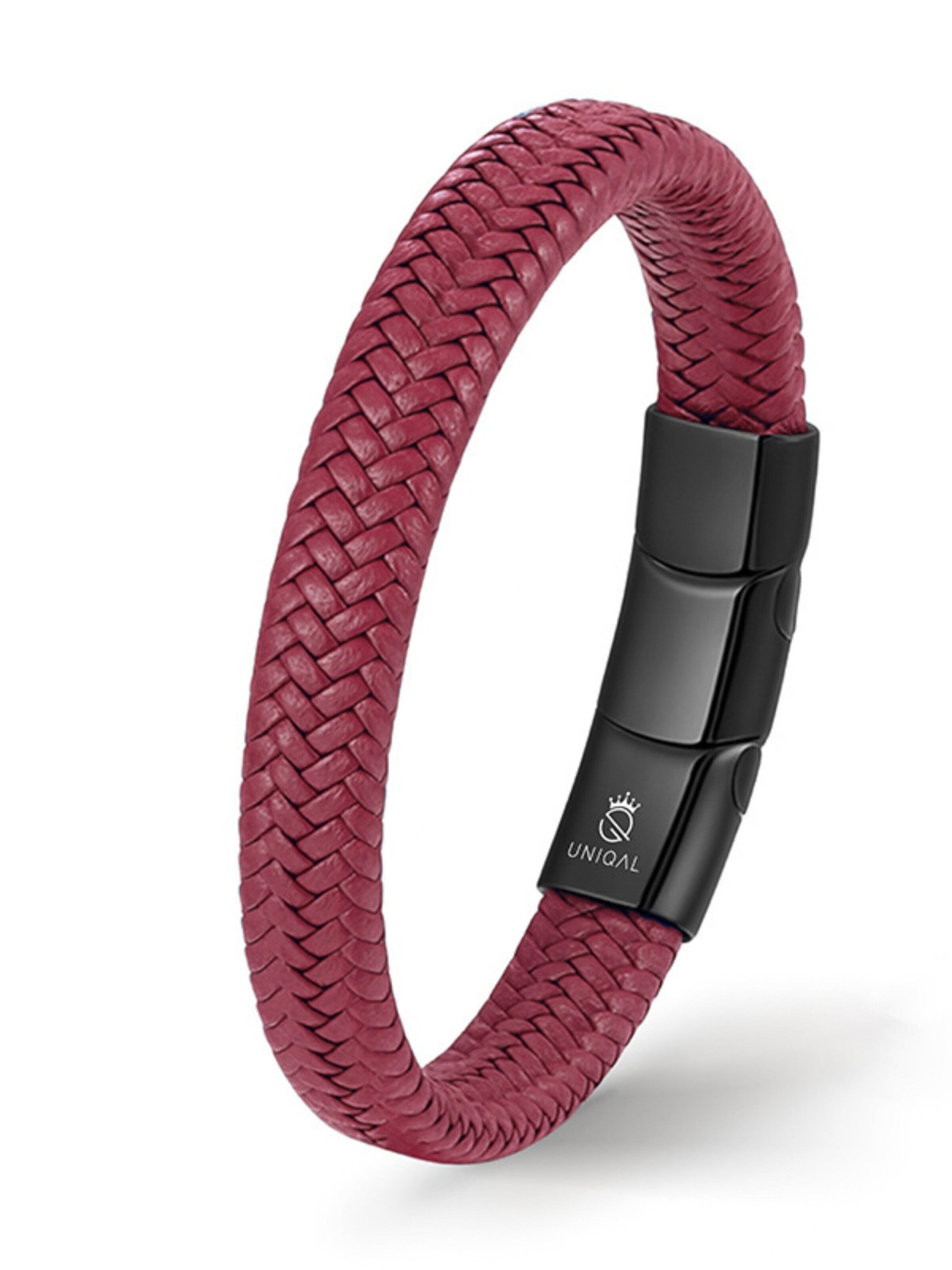 UNIQAL Bracelet 'LEDERARMBAND HERREN' in Red: front