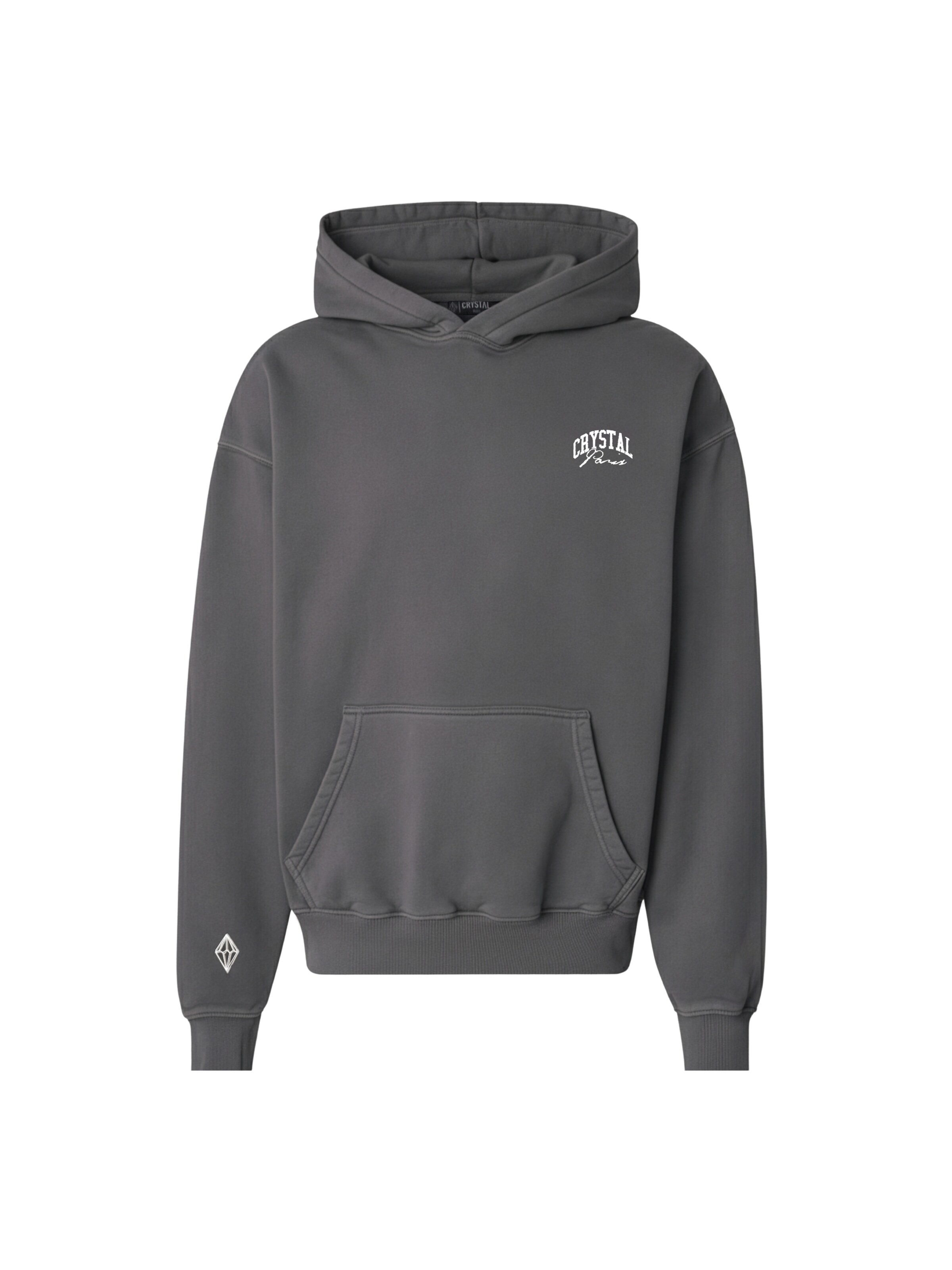 Crystal Paris Sweatshirt 'Nightwolf' in Grey: front
