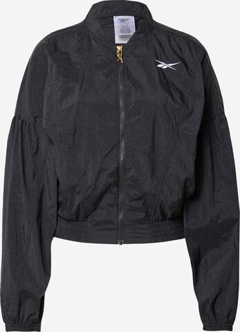 Reebok Jacke 'Studio Shiny' in Schwarz: predná strana