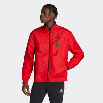 ADIDAS PERFORMANCE - Casaco deportivo 'Belgium Anthem' em vermelho: frente