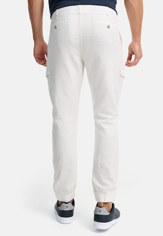 INDICODE JEANS Tapered Chino trousers 'Booth' in White