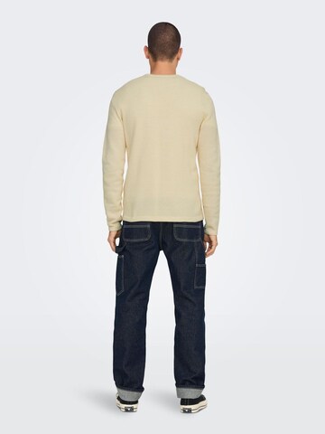 Coupe regular Pull-over 'Panter' Only & Sons en blanc
