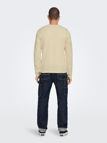 Only & Sons - Ajuste regular Jersey 'Panter' en blanco