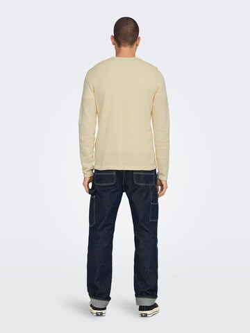 Only & Sons Regular Fit Pullover 'Panter' i hvid