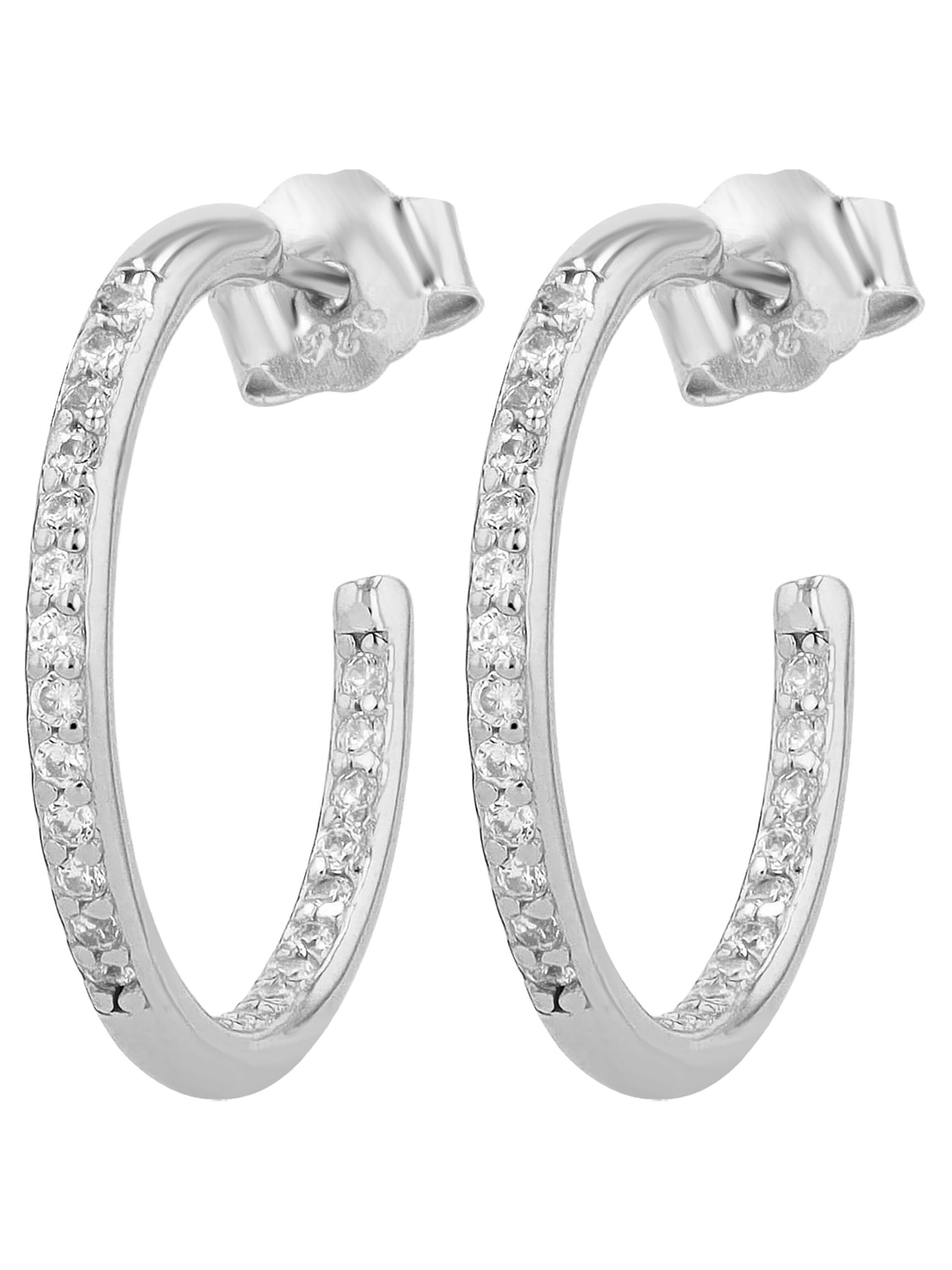 Akzent Earrings 'Uzma, langlebig' in Silver: front