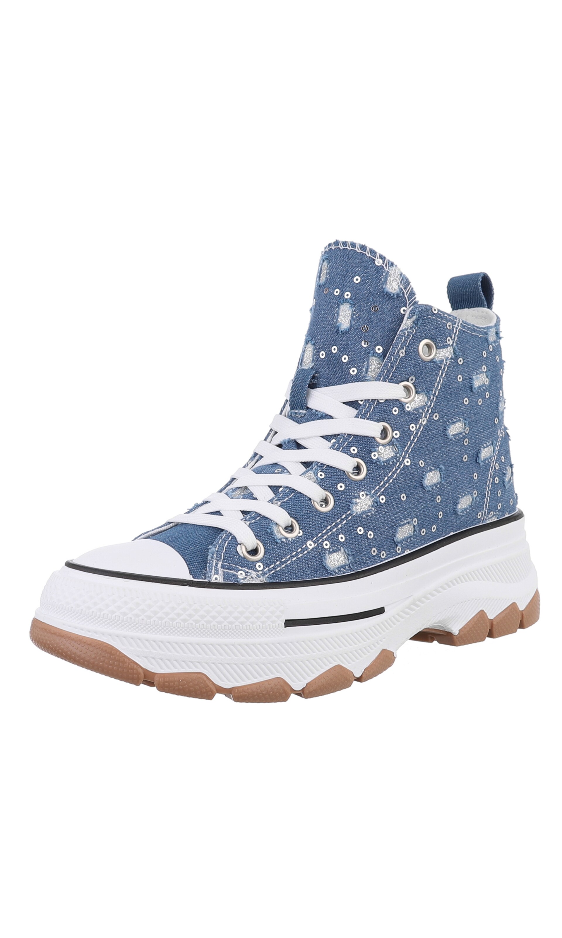 Ital-Design Sneaker in Blau: Vorderseite