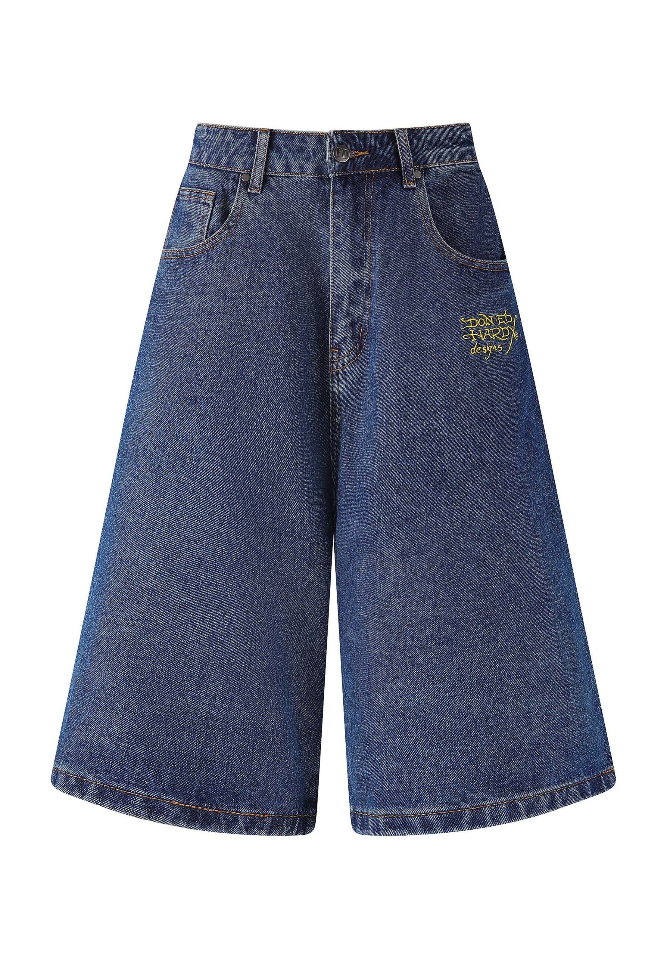 Ed Hardy Baggy Džínsy - Modrá: predná strana