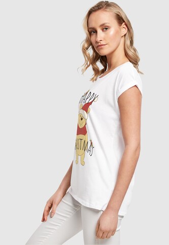 T-shirt 'Winnie The Pooh - Happy Christmas Holly' ABSOLUTE CULT en blanc