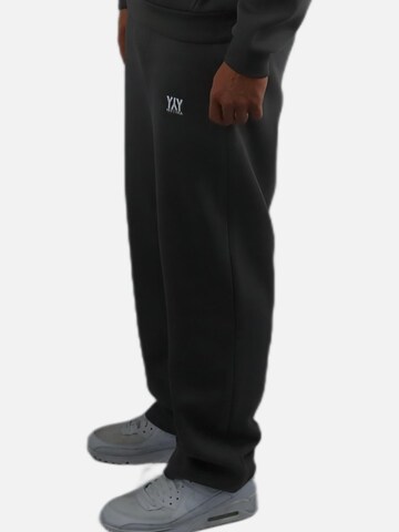 HEFTYKA Loosefit Sporthose 'OPEN' in Grau