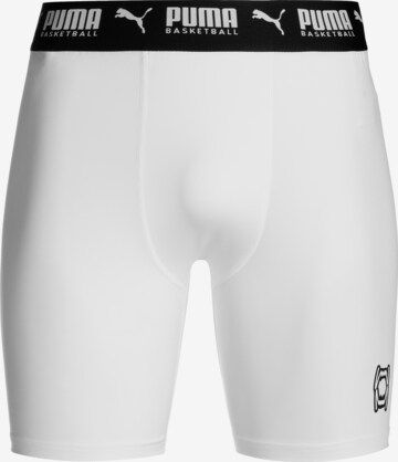PUMA Skinny Sportunterhose in Weiß: predná strana