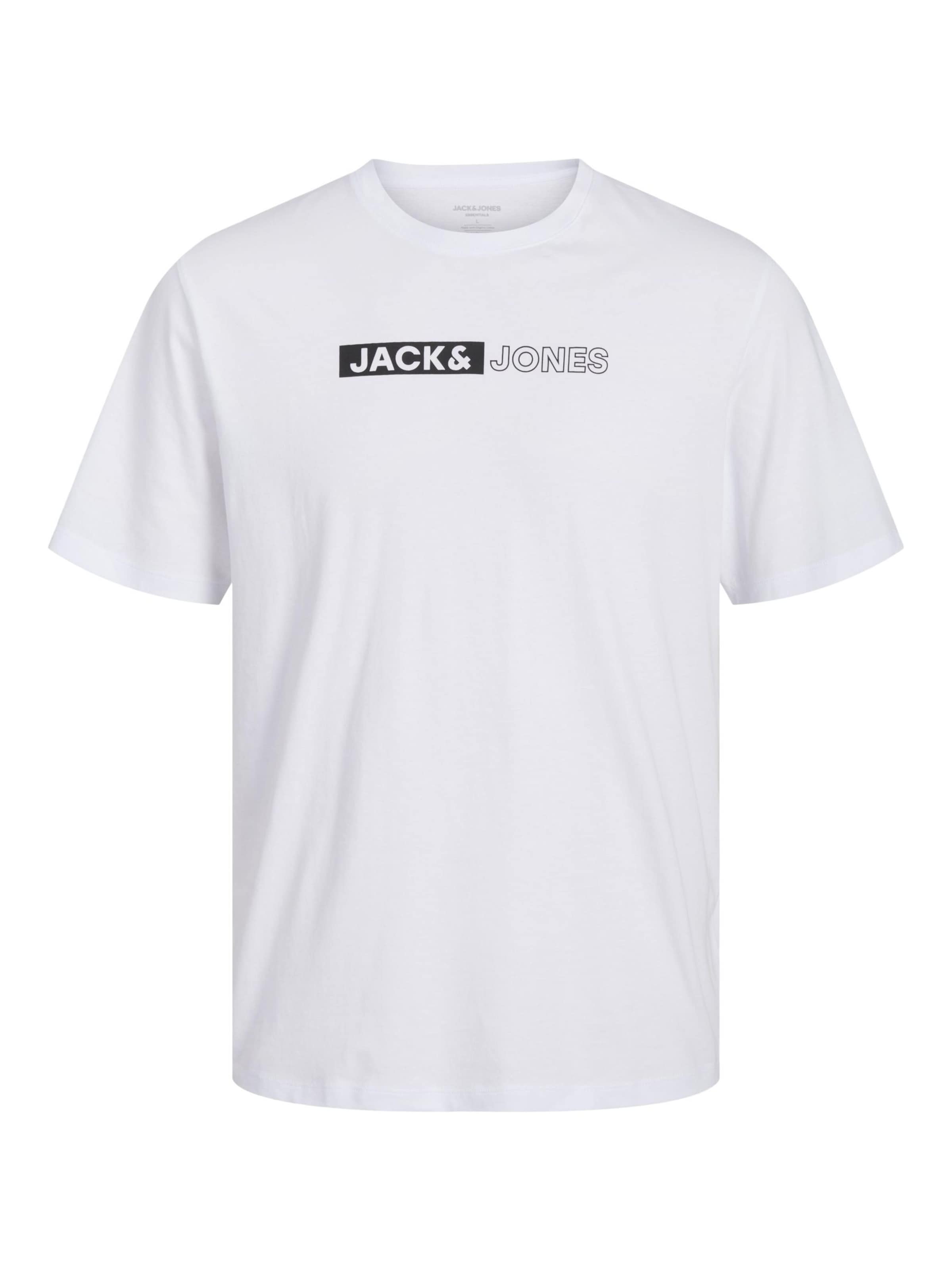Jack & Jones Plus Футболка 'JJECORP' в Белый: спереди