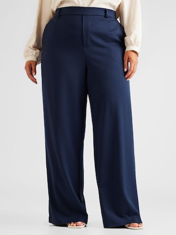 Object Curve Wide leg Broek 'LISA' in Blauw: voorkant