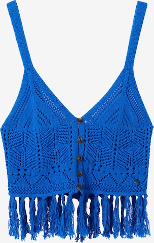 Desigual Knitted Top 'LORO' in Blue: front