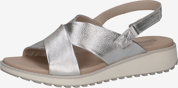 CAPRICE Sandals in Silver: front