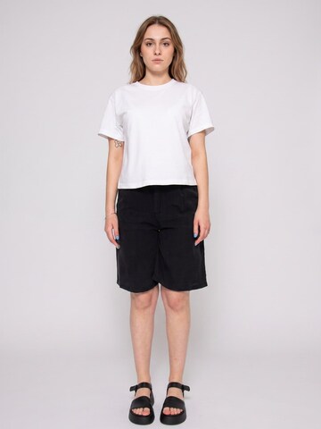 wild pony Baggy Hose 'SHORT HIGH WAIST BLACK'‌ in Schwarz: Vorderseite