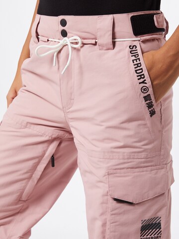 Regular Pantalon outdoor 'Freestyle' Superdry Snow en rose