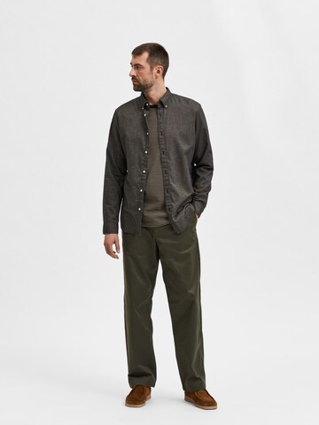 SELECTED HOMME Slim Fit Skjorte i grå