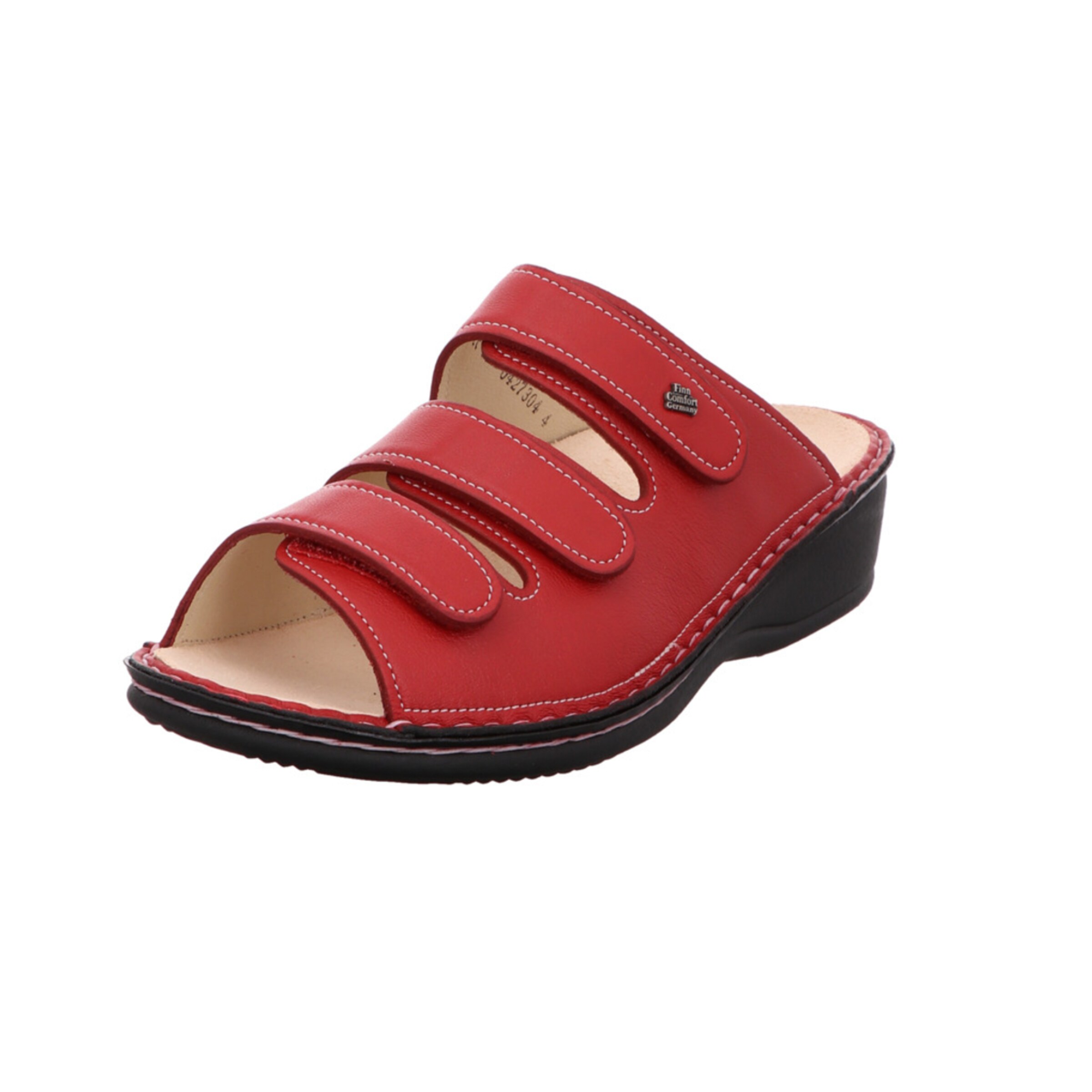 Finn Comfort Mules in Red: front
