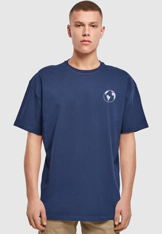 Merchcode Shirt 'Explore The World' in Blue: front