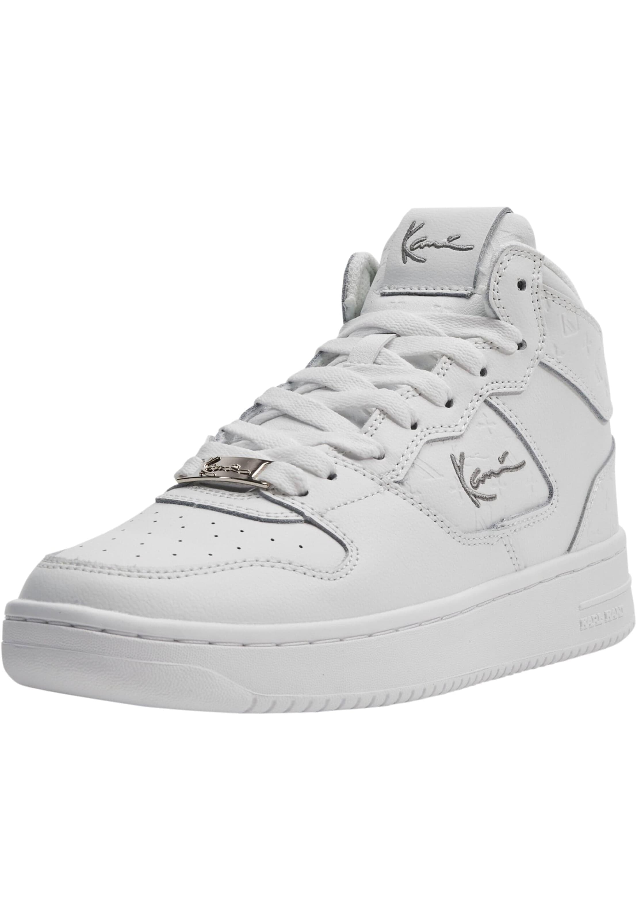 Sneaker alta di Karl Kani in bianco: frontale
