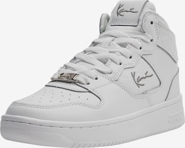 Karl Kani High-Top Sneakers in White: front