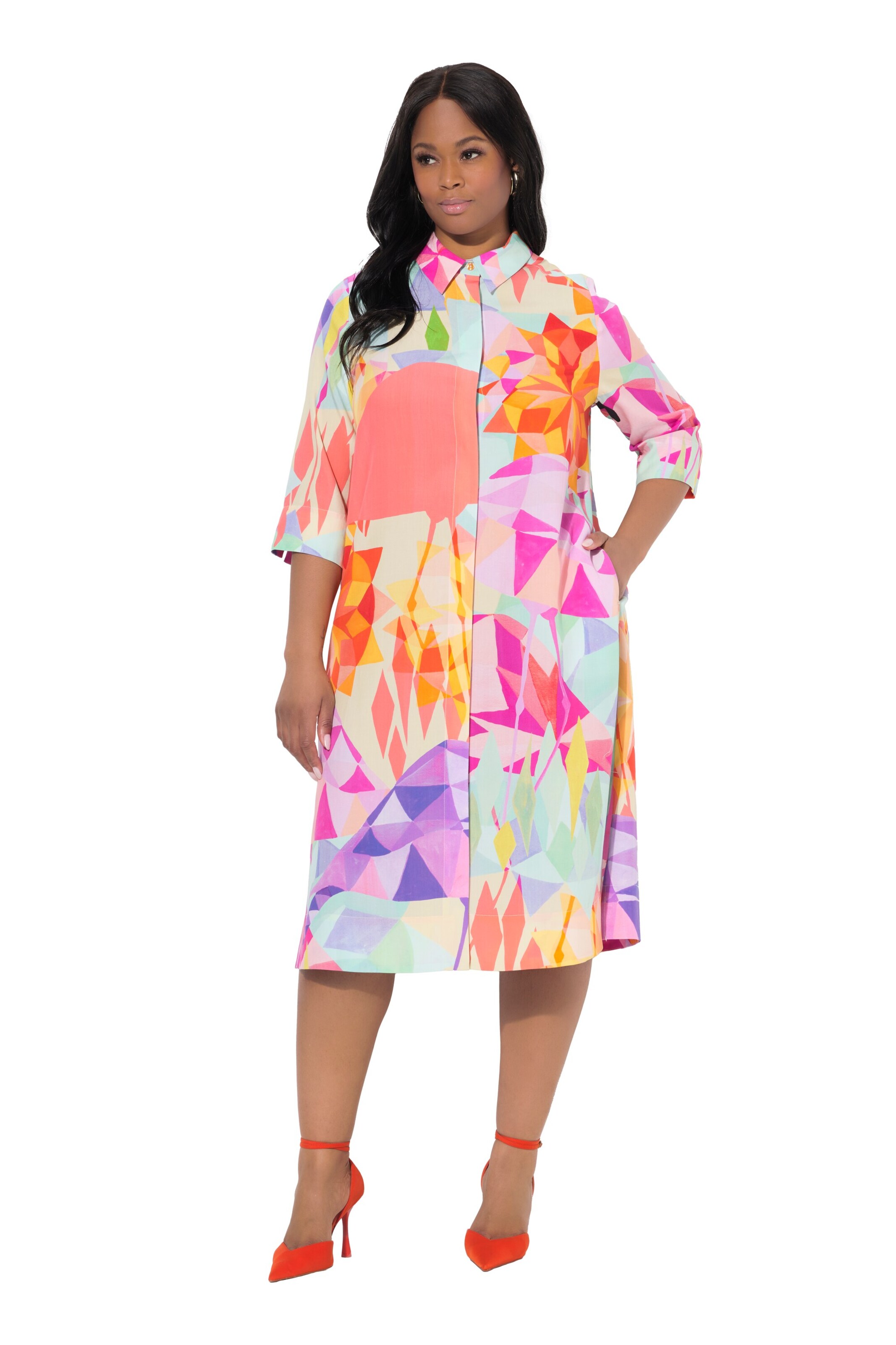 Ulla Popken Kleid in Mischfarben: Vorderseite