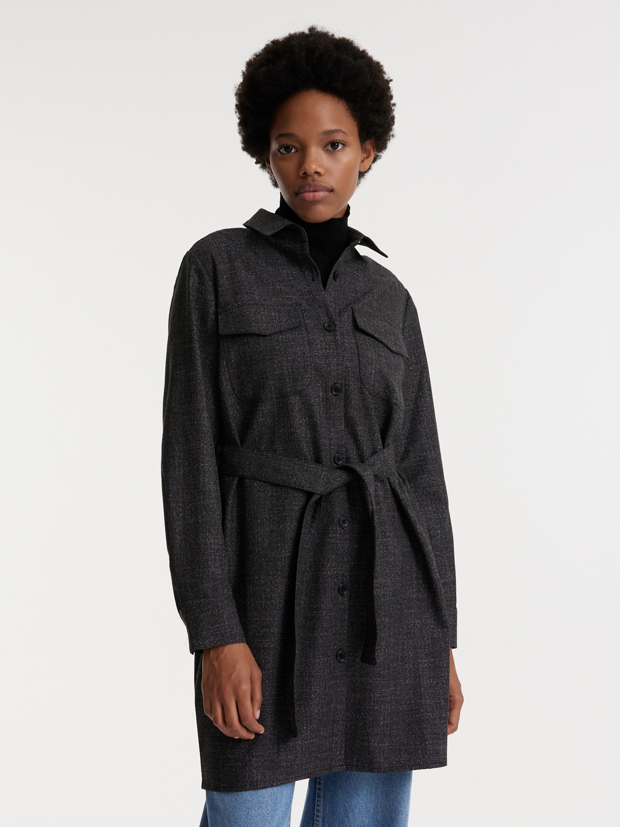 EDITED Productos Vestido camisero 'Annabel' gris moteado