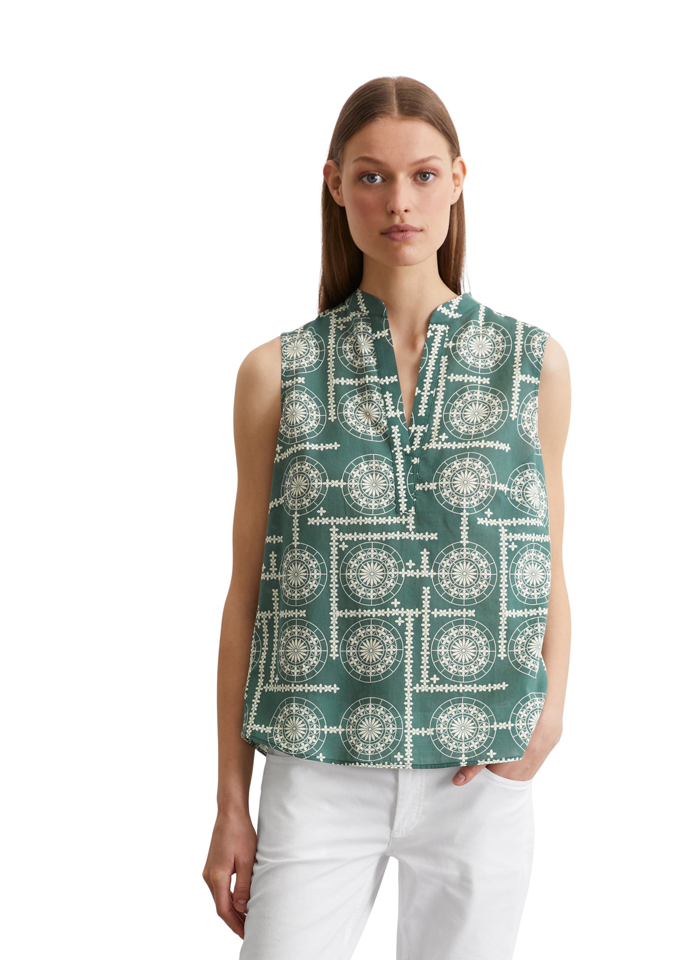 Marc O'Polo Bluse in Grün: Vorderseite