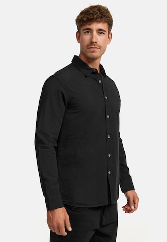 INDICODE JEANS Regular fit Button Up Shirt 'Caix' in Black
