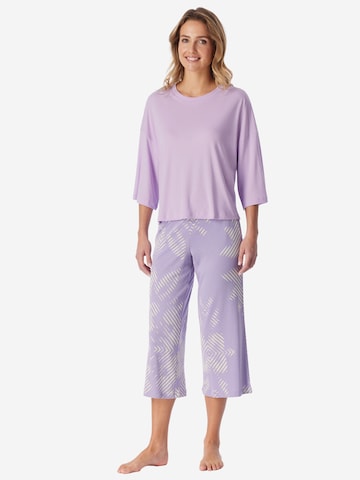 SCHIESSER Pyjama ' Modern Nightwear ' in Lila: voorkant