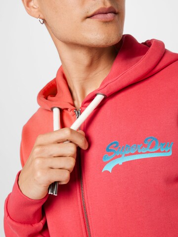 Superdry Zip-Up Hoodie in Red