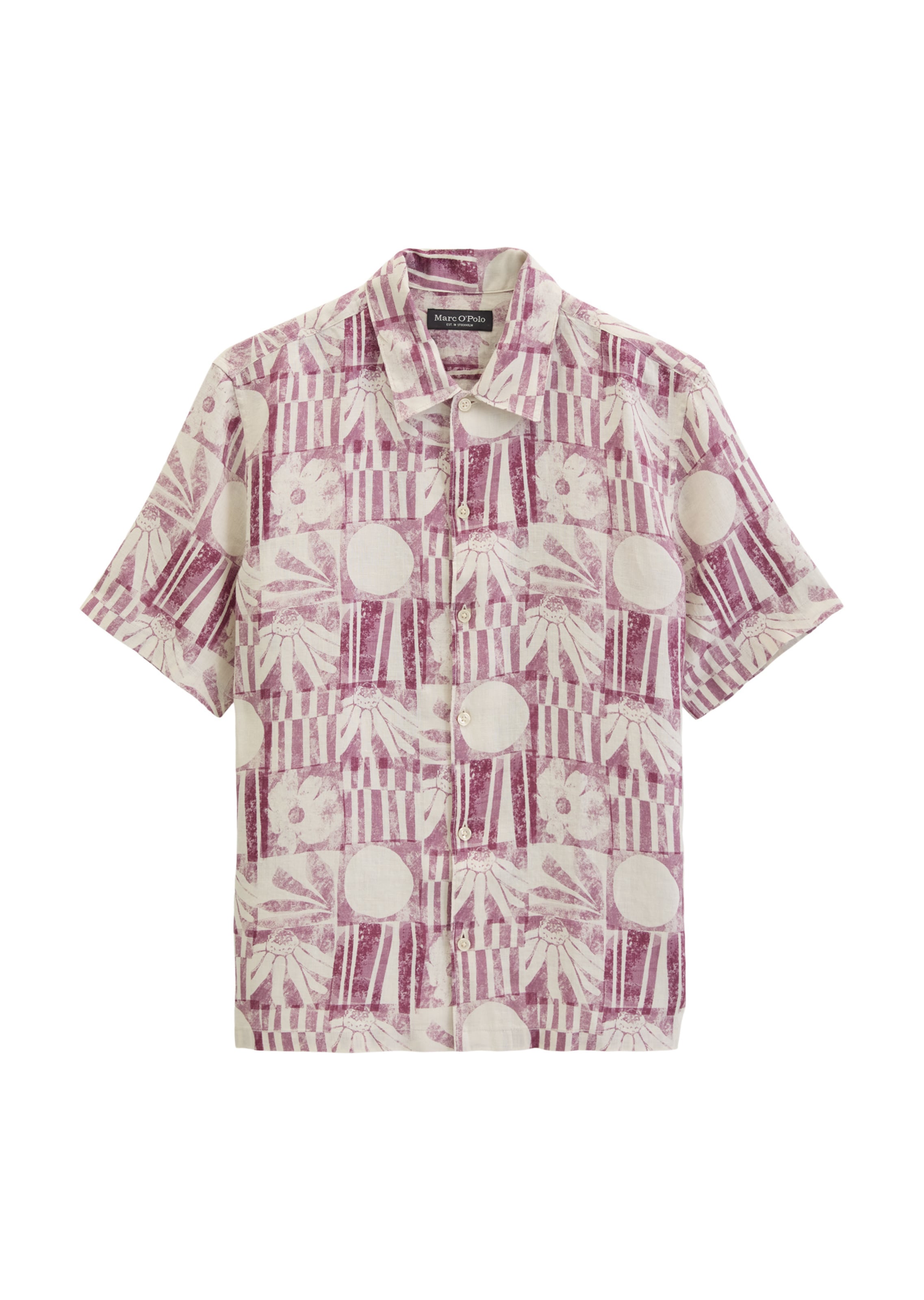 Marc O'Polo Button Up Shirt in Purple: front