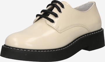 Bianco Обувь на шнуровке 'GISSEL' в Бежевый: спереди