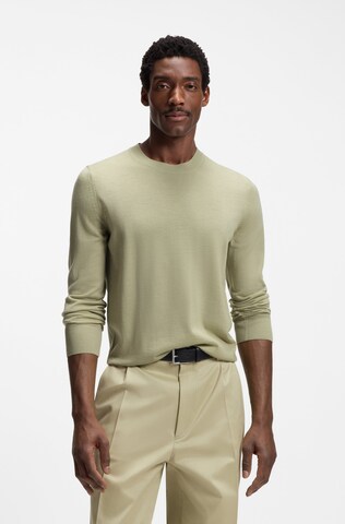 BOSS Sweater 'Leno ' in Green: front
