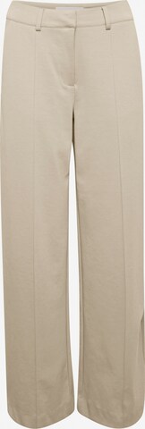 ICHI Pleated Pants 'KATE' in Brown: front