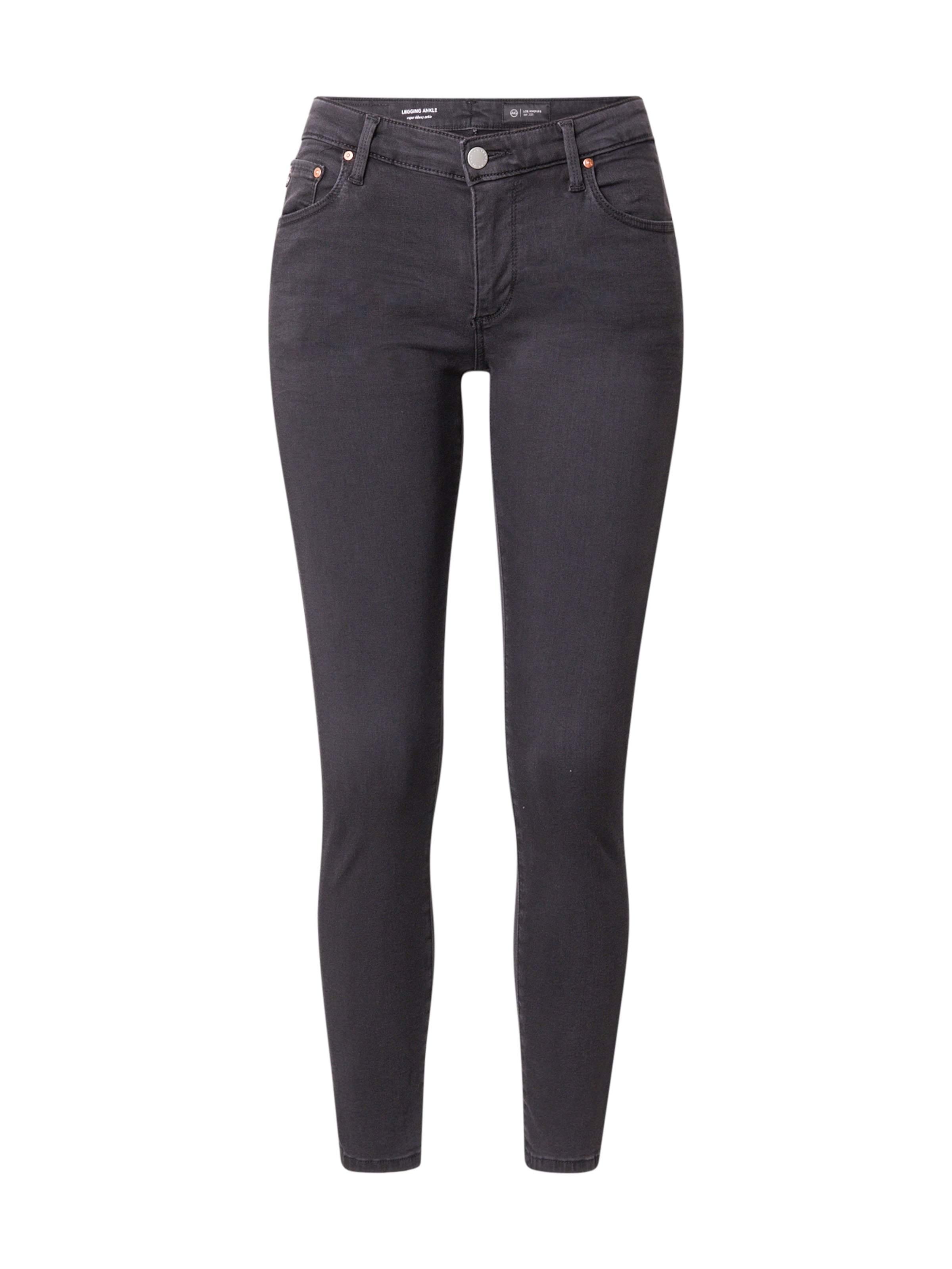 AG Jeans Skinny Jeans in Black: front