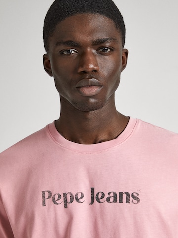 Pepe Jeans Μπλουζάκι 'CLIFTON' σε ροζ