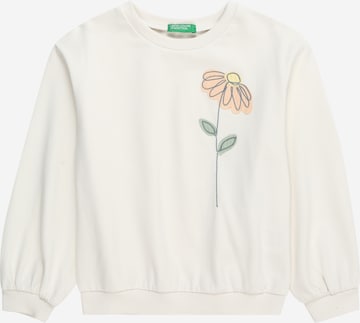 Sweat-shirt UNITED COLORS OF BENETTON en blanc : devant