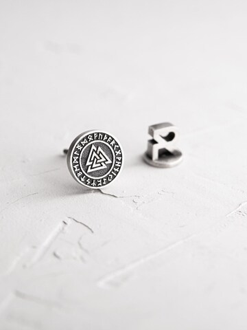 Boucles d'oreilles 'VALKNUT. RUNES' REYTEL en argent